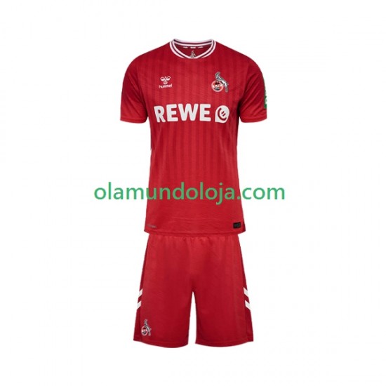 Camisola FC Köln Criança Equipamento Segundo 2025-2026 Manga Curta